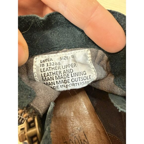 Miz Mooz Luna Ankle Bootie Womens 8 Midnight Blue Leather Zipper Accents $175 - Picture 13 of 13